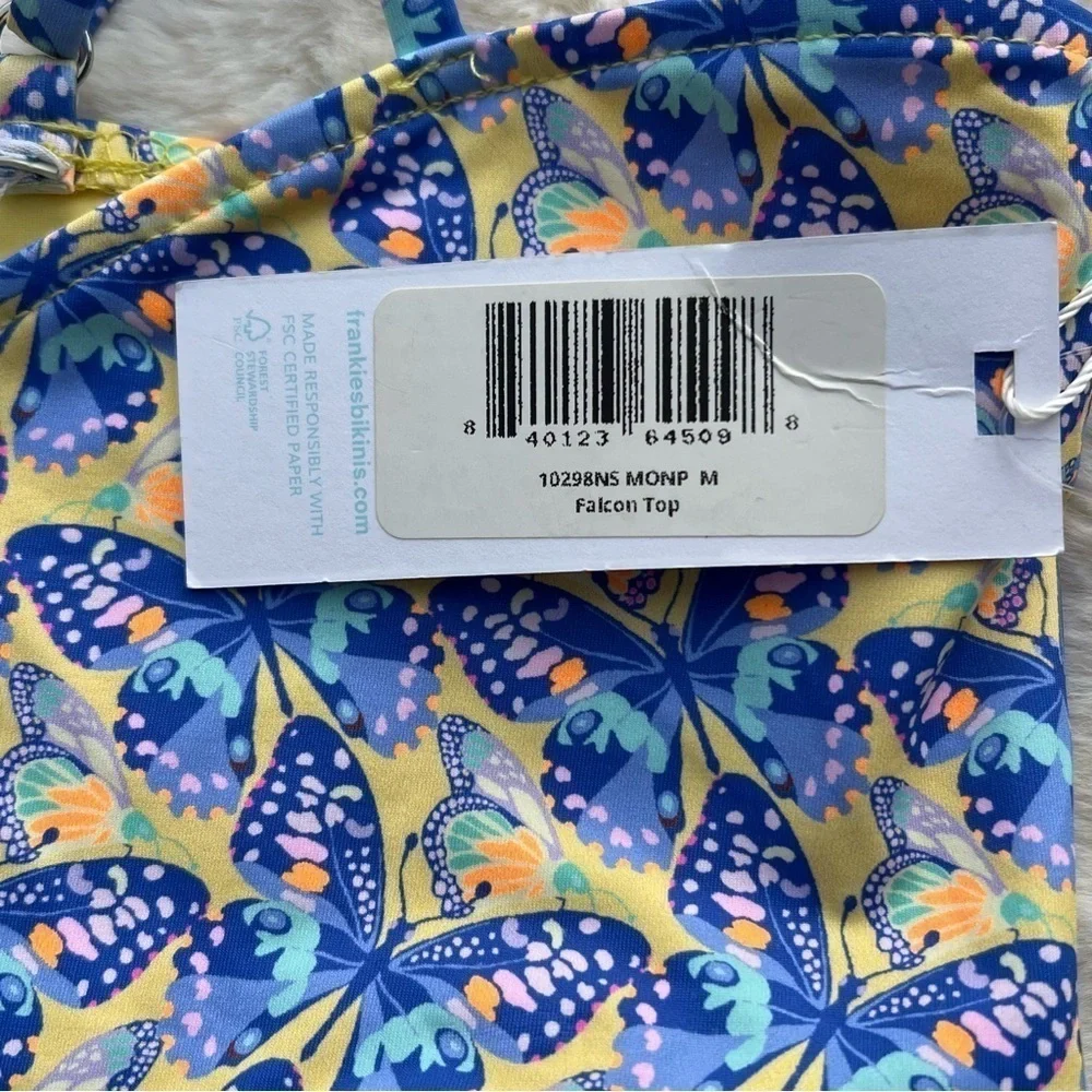 Frankie’s Bikinis Falcon Wrap Y2K Butterfly Bikini Top
